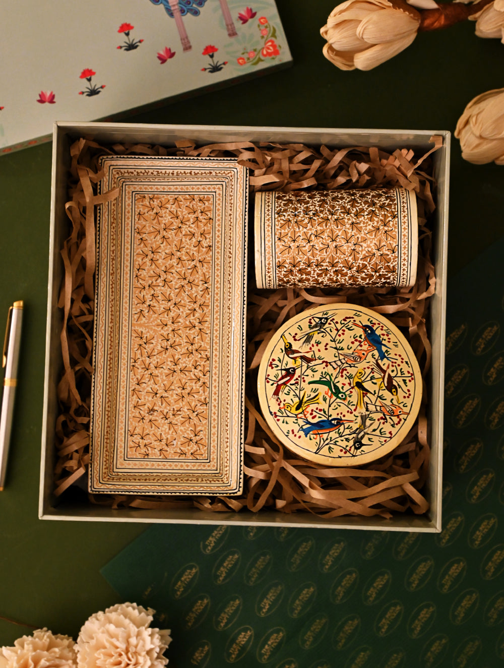 The India Craft House Heritage Gift Hamper - Kashmiri Desk Edit