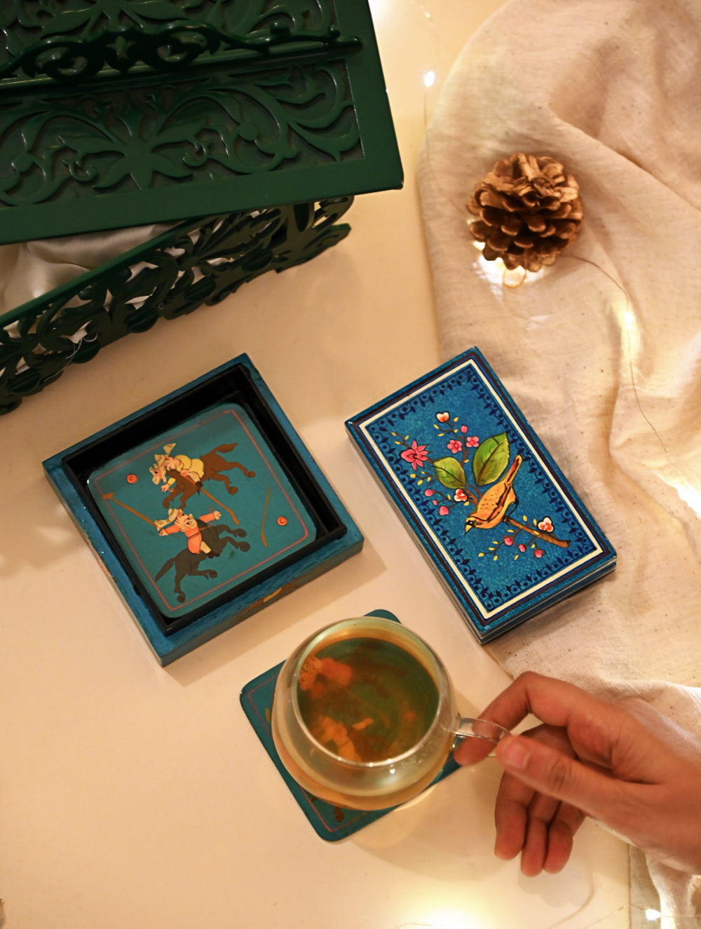 The India Craft House Heritage Gift Hamper - Kashmiri Painted Poetry