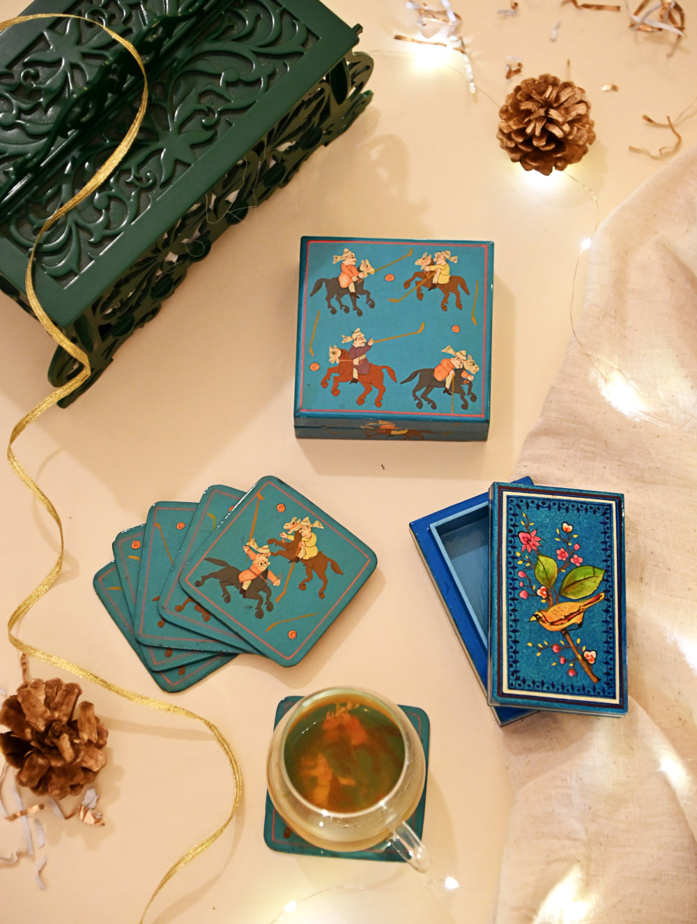 The India Craft House Heritage Gift Hamper - Kashmiri Painted Poetry