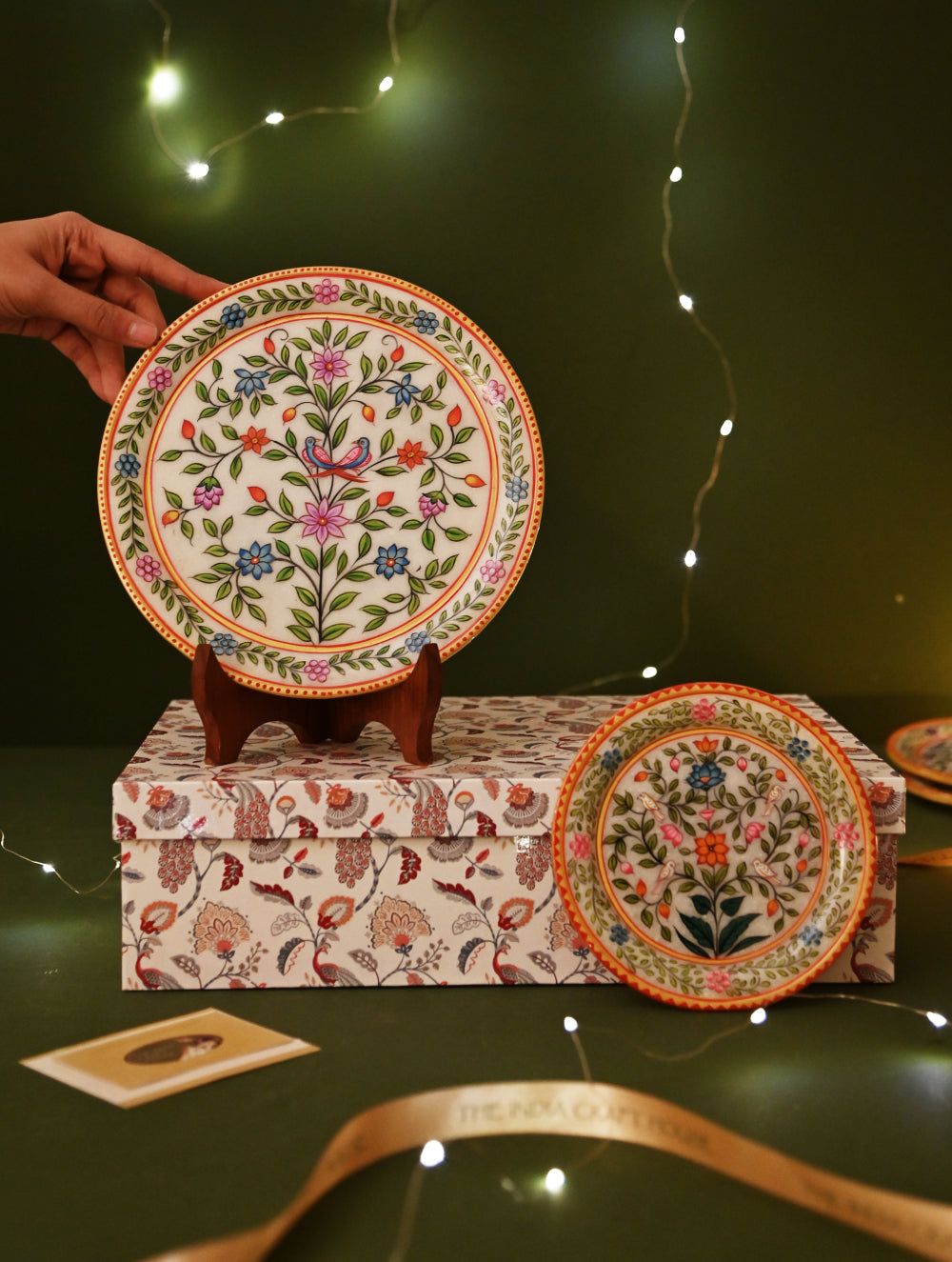 The India Craft House Heritage Gift Hamper - Marble Floral Classics