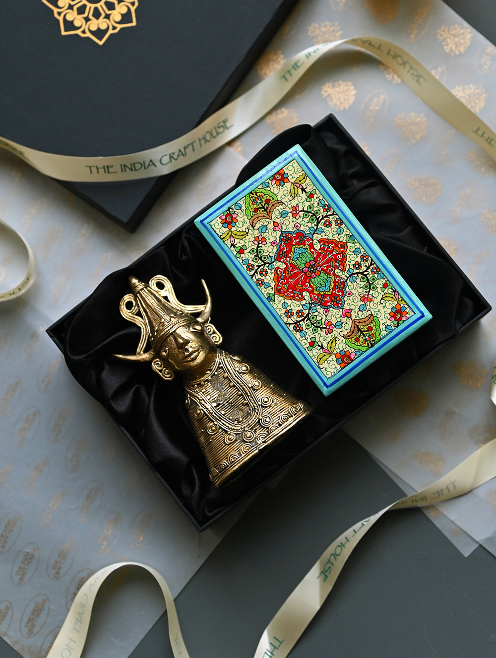 The India Craft House Heritage Gift Hamper - Kashmir Meets Dhokra