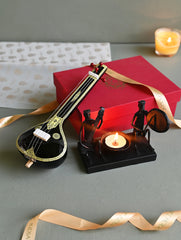 The India Craft House Heritage Gift Hamper - Music in Metal & Wood