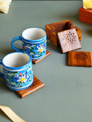 The India Craft House Heritage Gift Hamper - Blue Pottery & Tarakashi