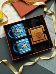 The India Craft House Heritage Gift Hamper - Blue Pottery & Tarakashi