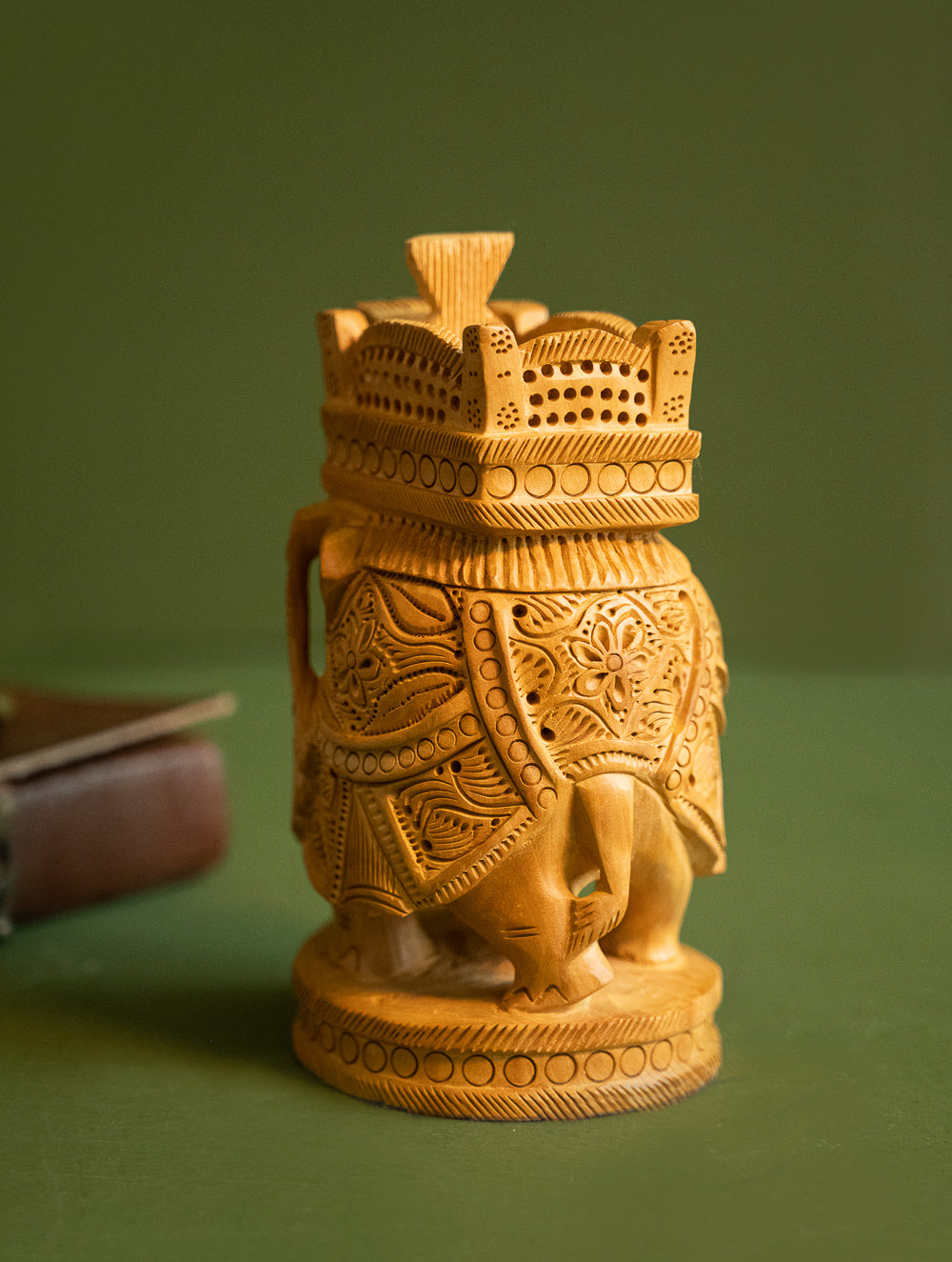 Load image into Gallery viewer, Hand-Engraved Wooden Curio - Tusker and Mahout