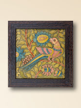 Load image into Gallery viewer, Hand-rendered Stone Dust Painting - Berry Hued (Framed 9" x 9")