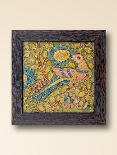 Hand-rendered Stone Dust Painting - Berry Hued (Framed 9