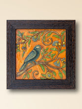 Load image into Gallery viewer, Hand-rendered Stone Dust Painting - Bulbul-e-Bagh (Framed 8" x 8")