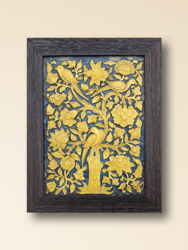 Hand-rendered Stone Dust Painting - Golden Dusk (Framed 10