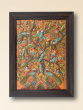 Load image into Gallery viewer, Hand-rendered Stone Dust Painting - Mehr-e-Bagh (Framed 16&quot; x 13&quot;)