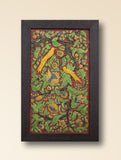 Hand-rendered Stone Dust Painting - Raag Vatika (Framed 12