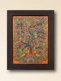 Hand-rendered Stone Dust Painting - Sada Bahaar (Framed 15