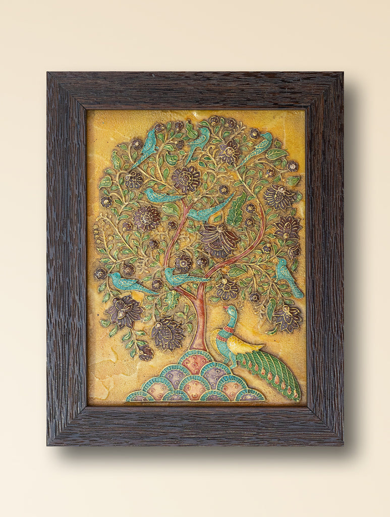 Hand-rendered Stone Dust Painting - Shah-e-Khuban (Framed 10" x 8")