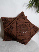 Load image into Gallery viewer, Hand Embroidered Mirror Work Cushion Covers (Set of 2)