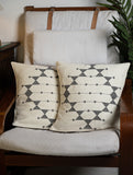 Hand Woven Kashida Pattu Cushion Covers - Cream Aztec (Set of 2)