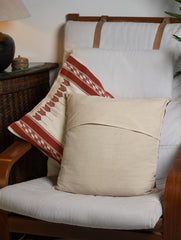 Hand Woven Kashida Pattu Cushion Covers - Red Arrows (Set of 2)