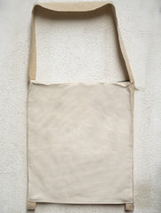 Hand Woven Kashida Pattu Large Sling Bag - White & Black