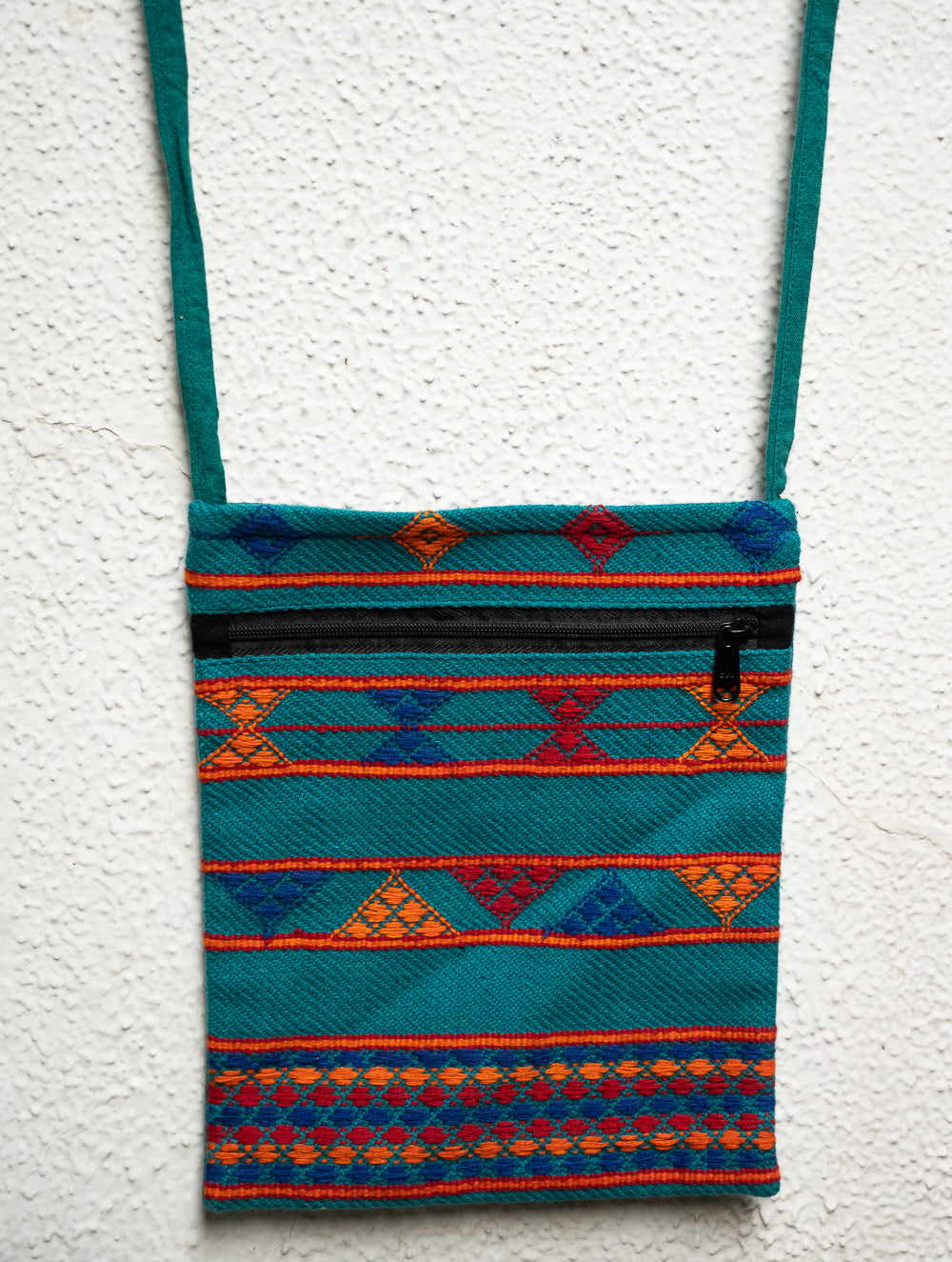 Load image into Gallery viewer, Hand Woven Kashida Pattu Small Sling Bag - Green