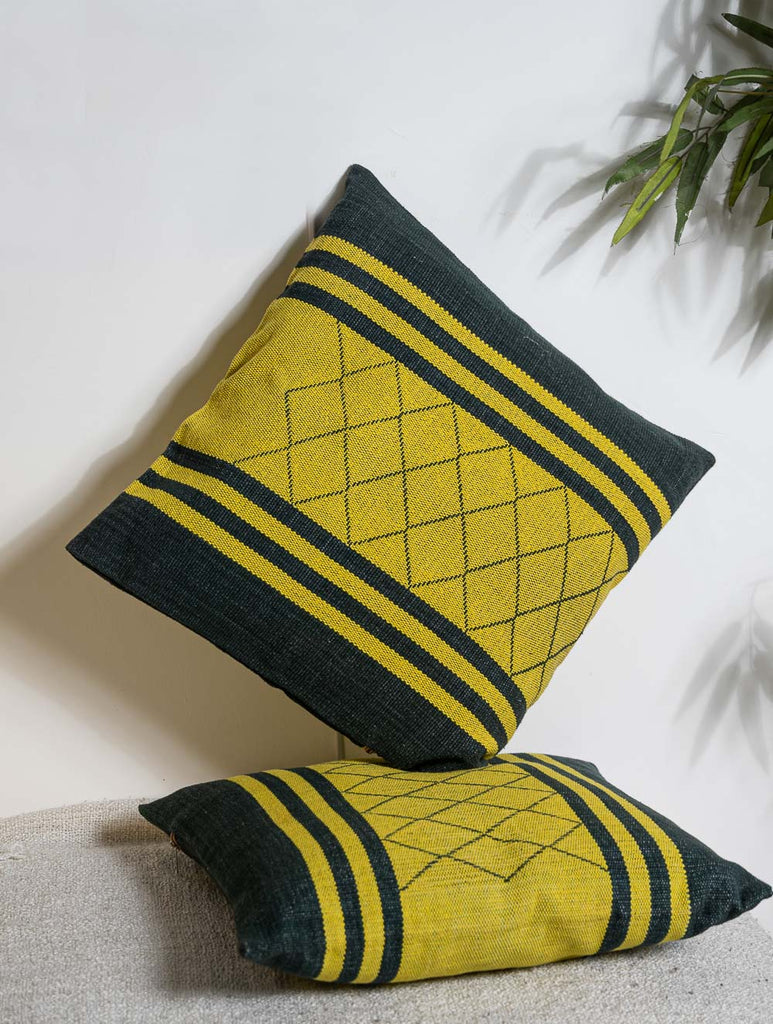 Hand Woven Thick Cotton Cushion Covers (Set of 2)