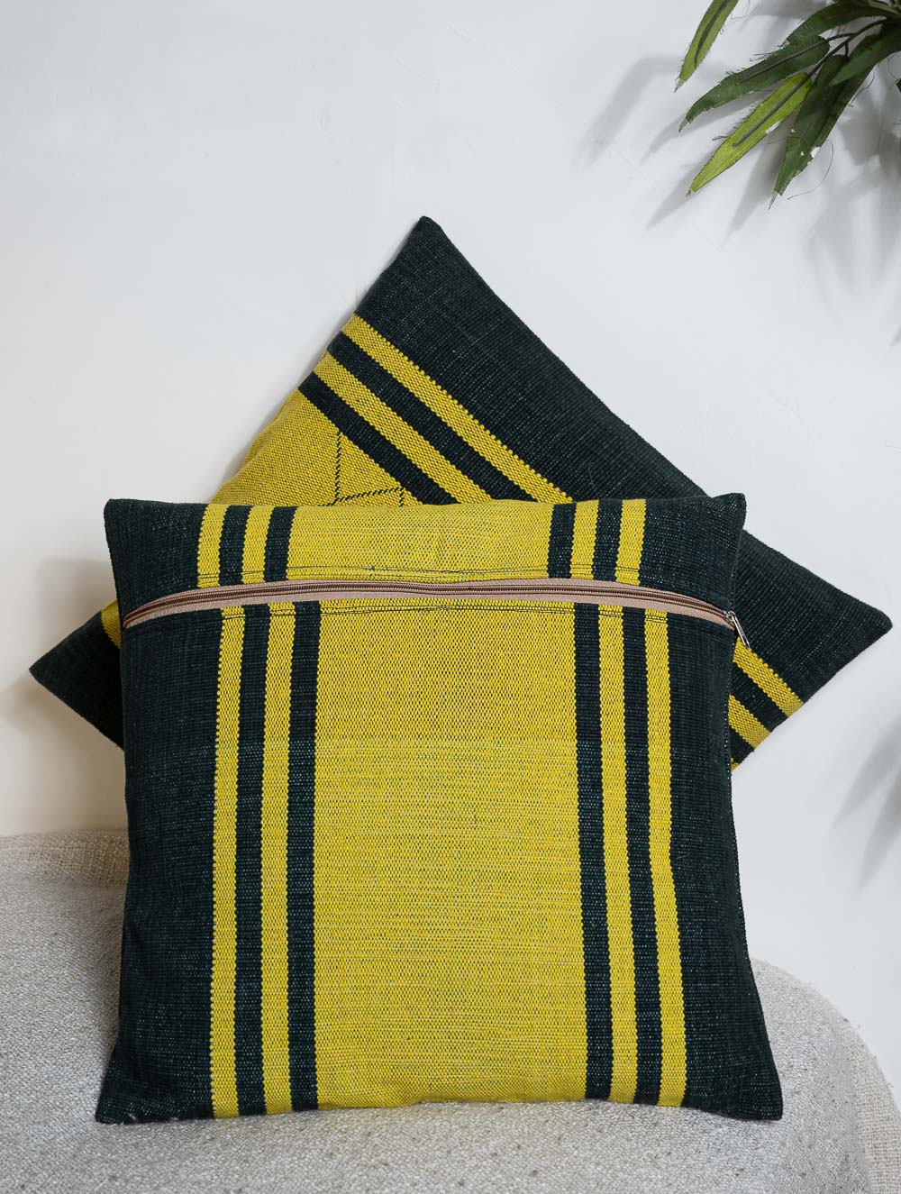 Hand Woven Thick Cotton Cushion Covers (Set of 2)