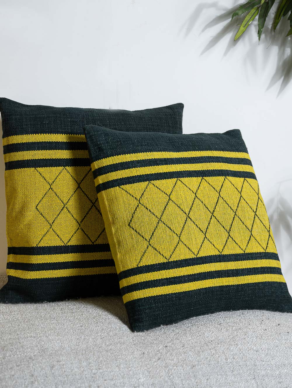 Hand Woven Thick Cotton Cushion Covers (Set of 2)