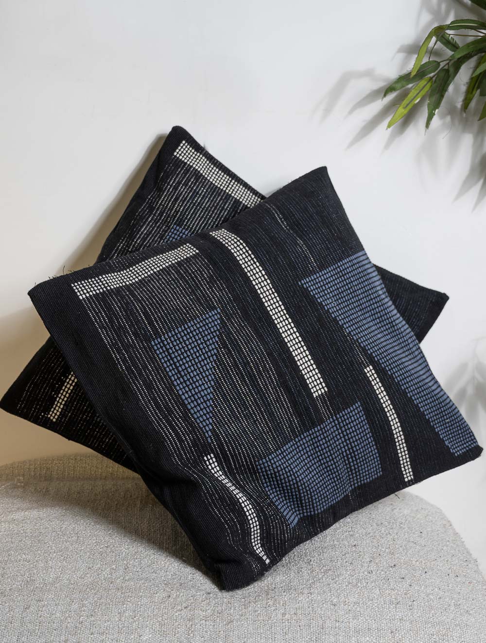 Load image into Gallery viewer, Hand Woven Thick Cotton Cushion Covers (Set of 2)