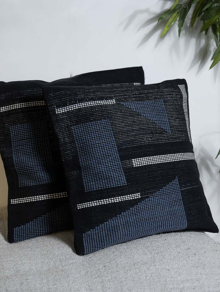 Hand Woven Thick Cotton Cushion Covers (Set of 2)