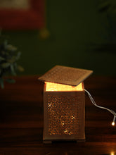 Load image into Gallery viewer, Handcrafted Jaaliwork Wooden Lamp (Medium)