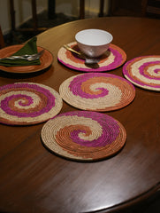 Handcrafted Sabai & Khajur Place Mats - (Set of 5)