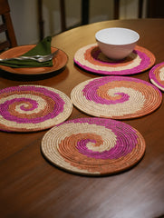 Handcrafted Sabai & Khajur Place Mats - (Set of 5)