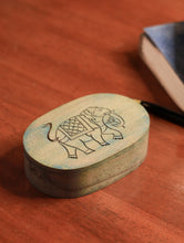 Load image into Gallery viewer, Handcrafted Wooden Engraved Decorative Box - Elephant