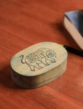 Handcrafted Wooden Engraved Decorative Box - Elephant