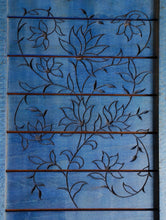 Load image into Gallery viewer, Handcrafted Wooden Engraved Tray - Blue Flora