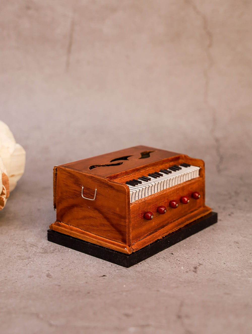 Handcrafted Wooden Miniature Musical Instrument - Harmonium