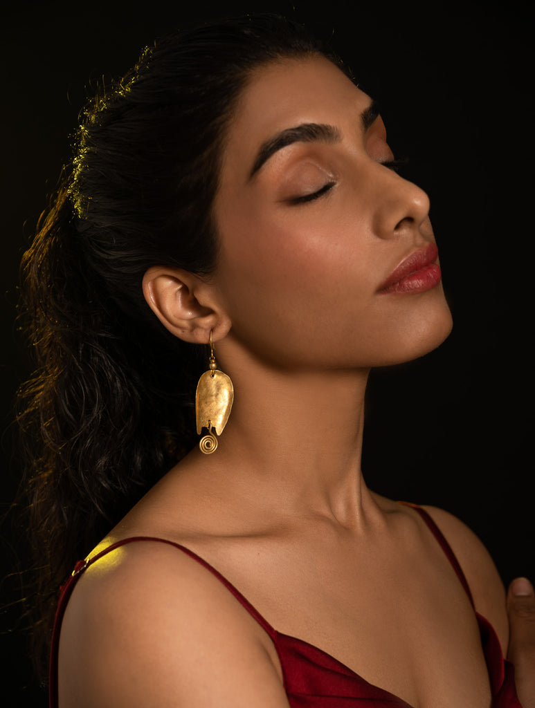 Handcrafted Brass Earrings - BanaPushpi