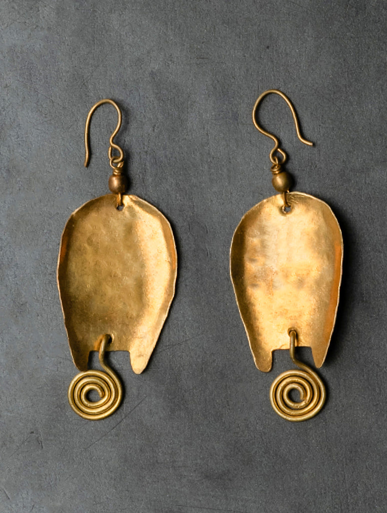 Handcrafted Brass Earrings - BanaPushpi