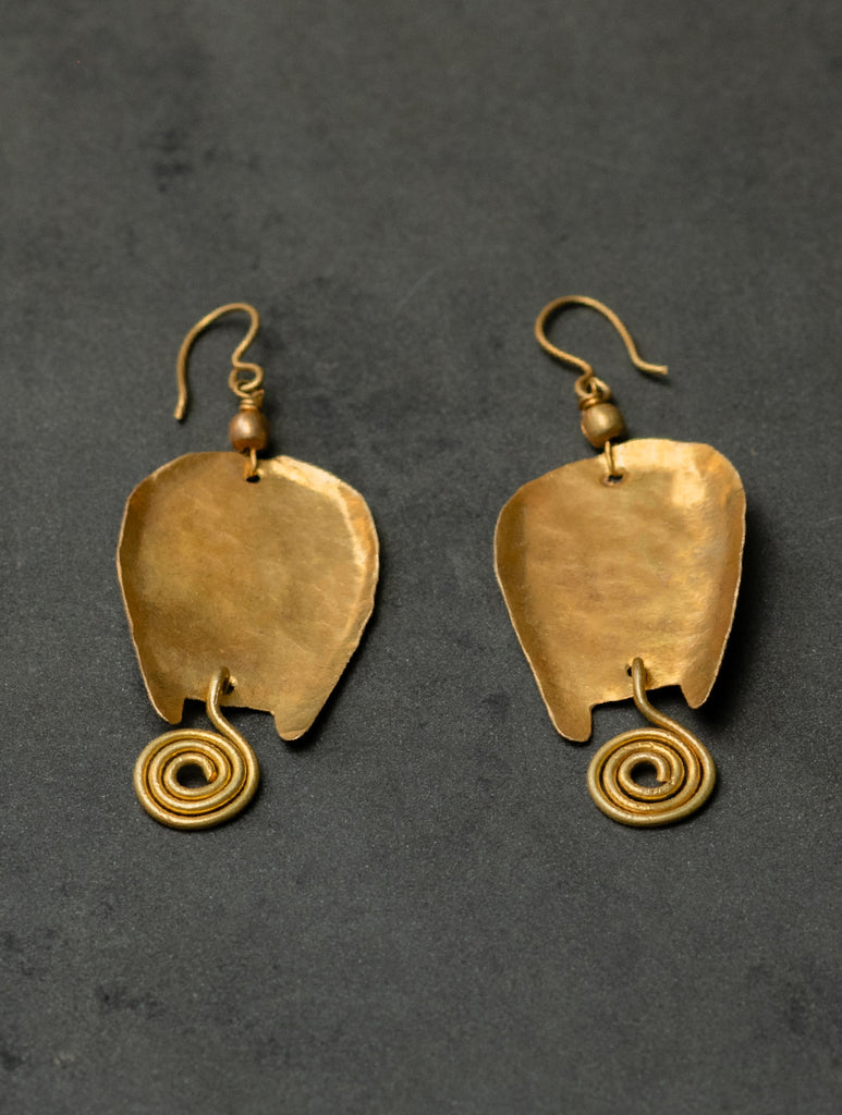Handcrafted Brass Earrings - BanaPushpi