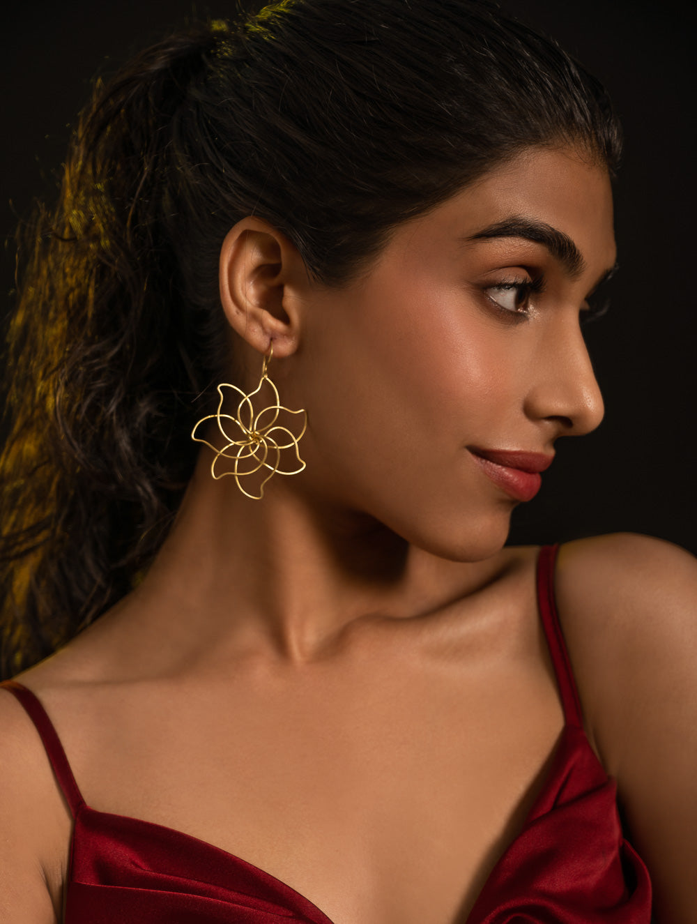 Load image into Gallery viewer, Handcrafted Brass Earrings - Kusuma