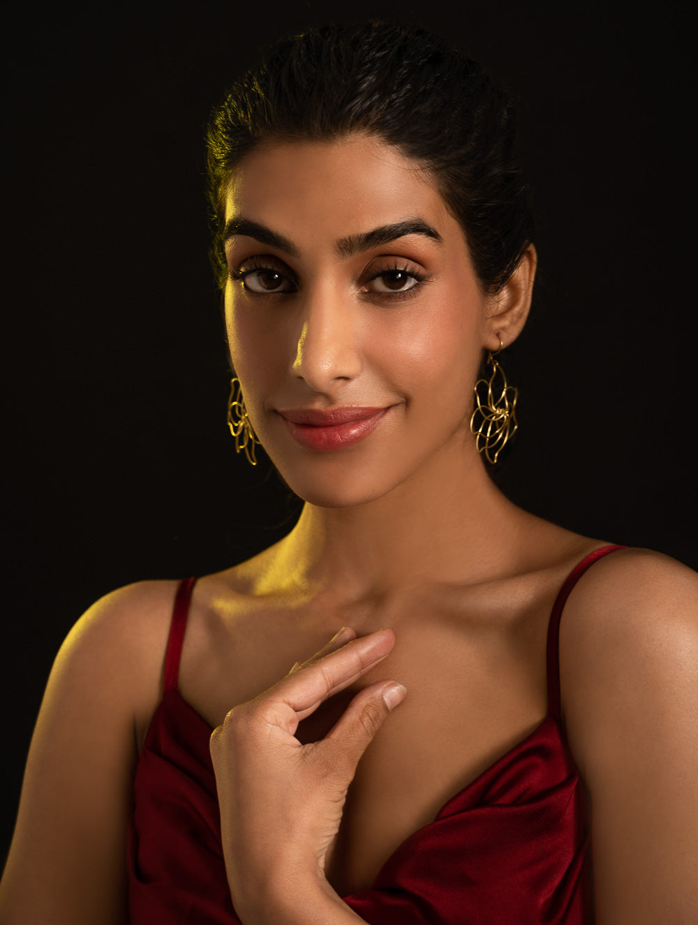 Load image into Gallery viewer, Handcrafted Brass Earrings - Kusuma