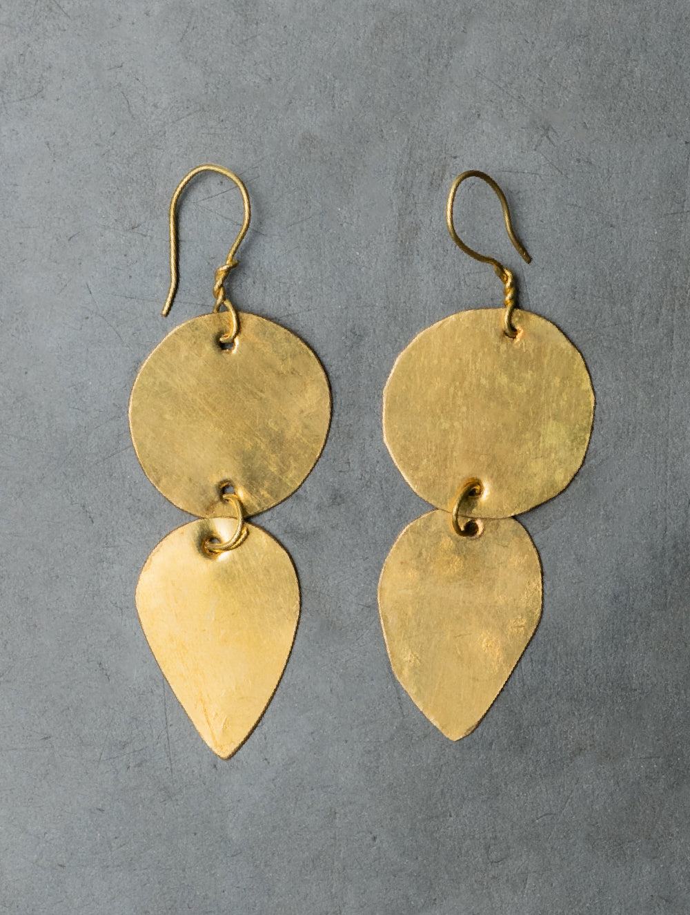 Load image into Gallery viewer, Handcrafted Brass Earrings - Lily Plugs