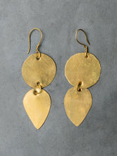 Load image into Gallery viewer, Handcrafted Brass Earrings - Lily Plugs