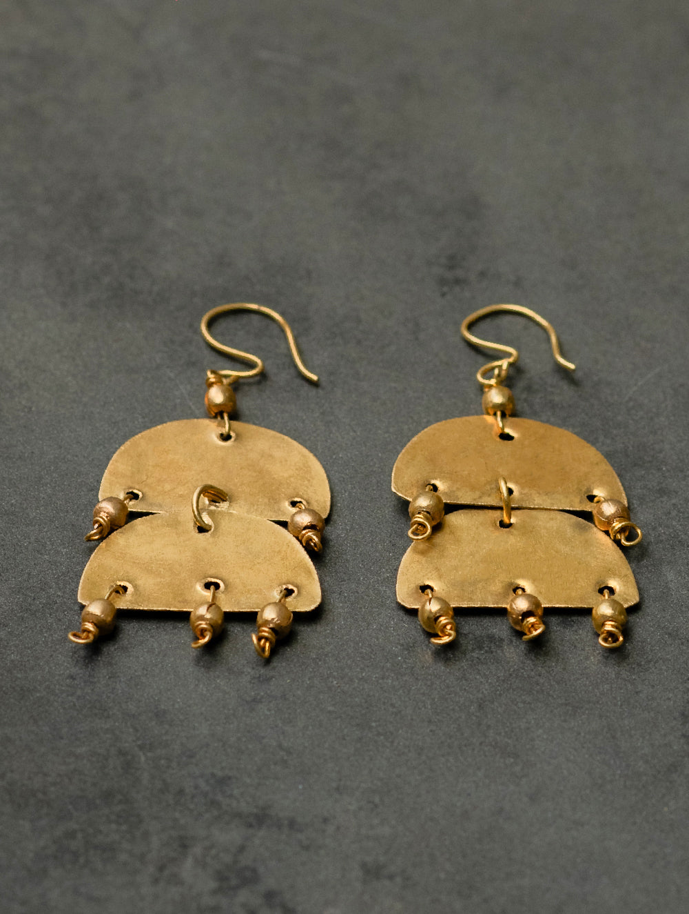 Load image into Gallery viewer, Handcrafted Brass Earrings - Mayura