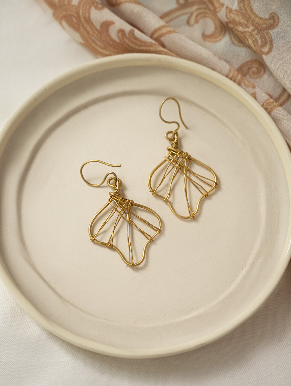Load image into Gallery viewer, Handcrafted Brass Earrings - Patra