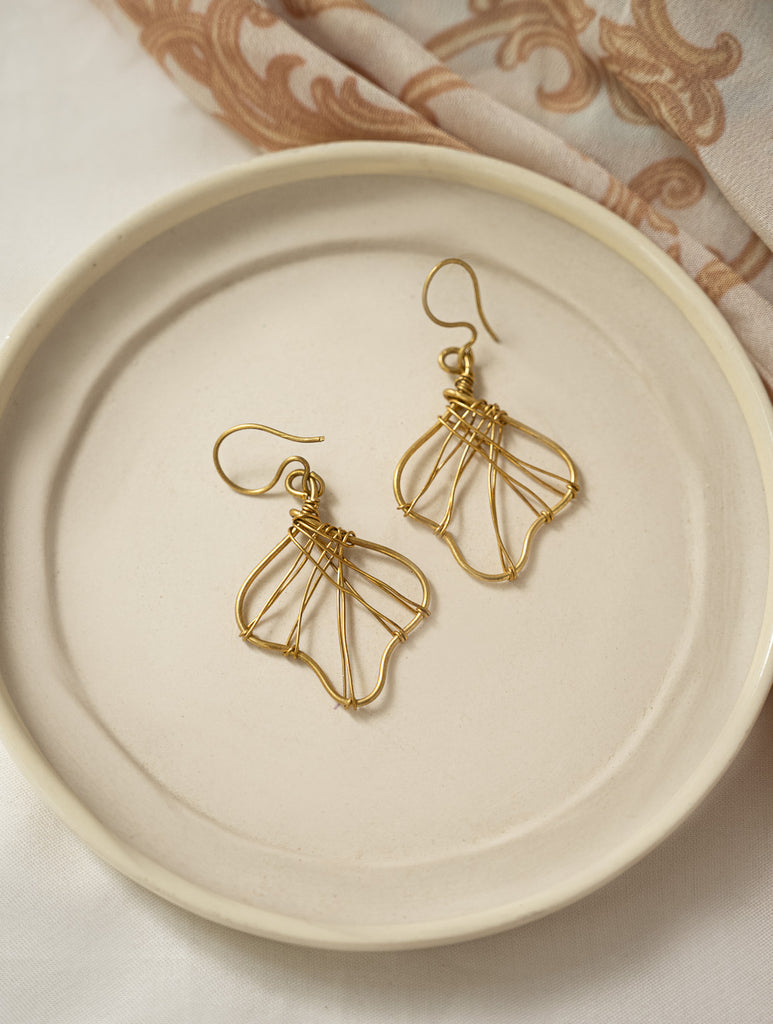 Handcrafted Brass Earrings - Patra