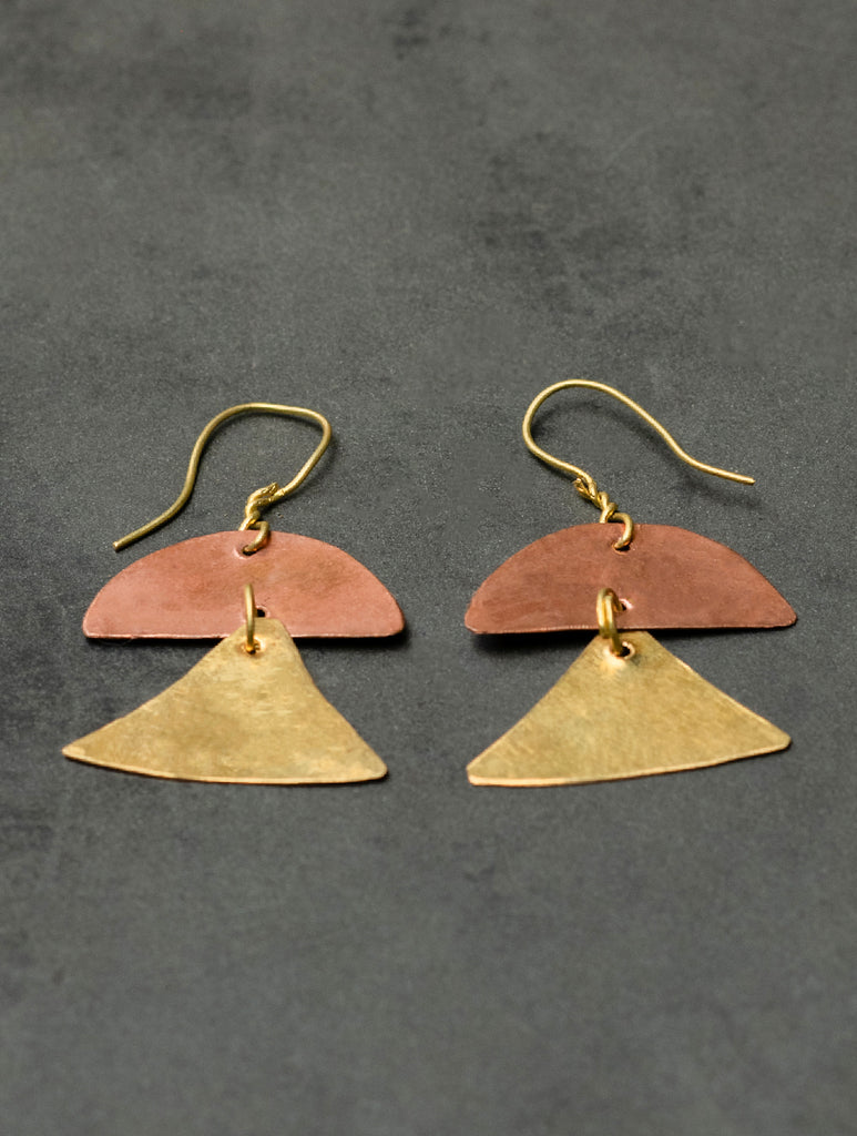 Handcrafted Brass Earrings - Taruja