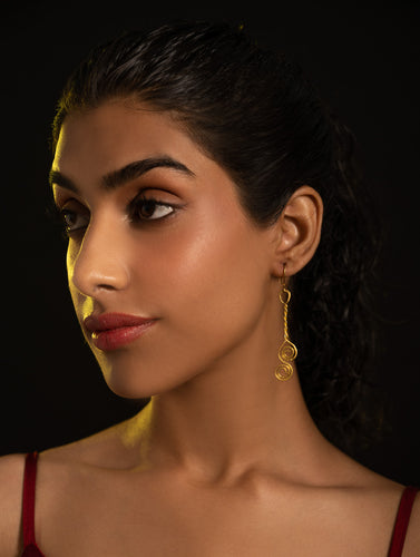 Handcrafted Brass Earrings - Vrittakshi