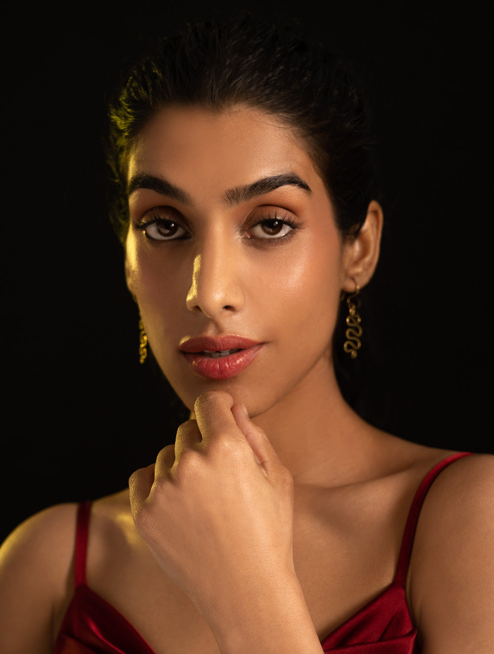 Load image into Gallery viewer, Handcrafted Brass Earrings -  Waves