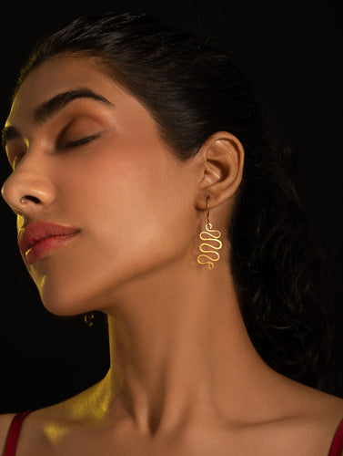Handcrafted Brass Earrings -  Waves