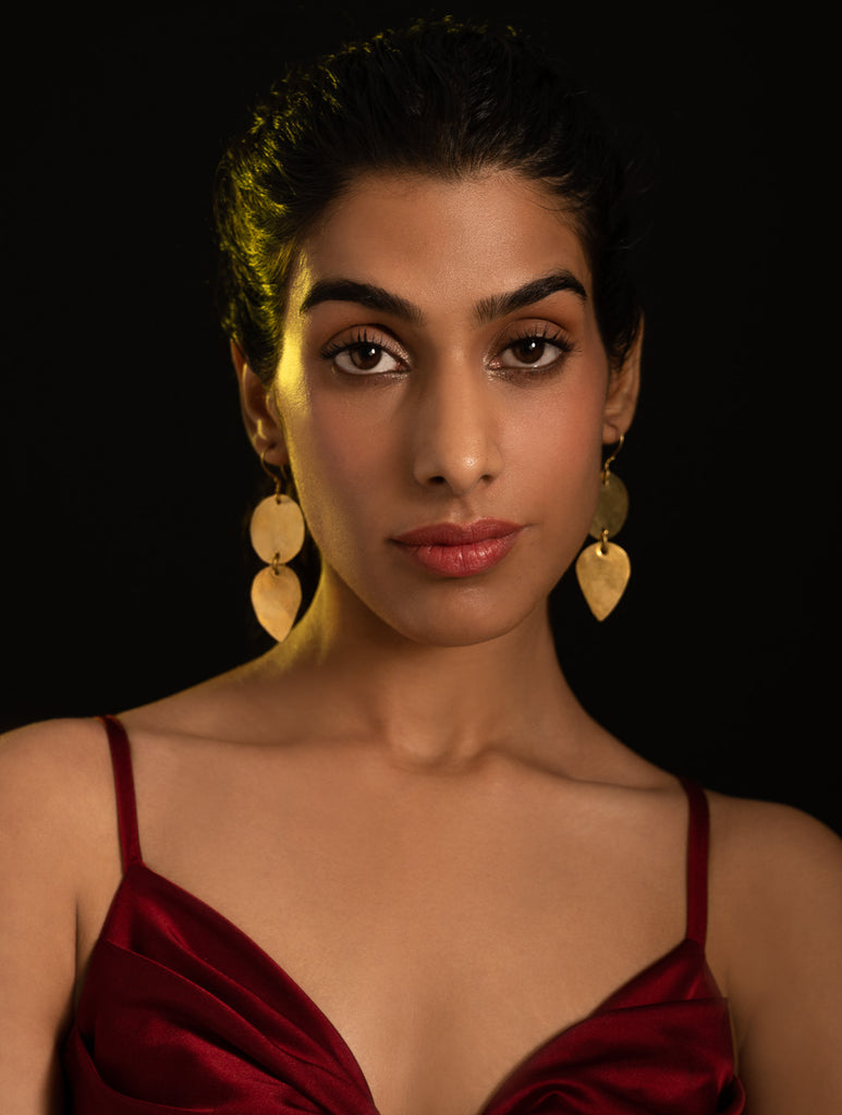 Handcrafted Brass Jewelry Set - Lily Plug (Set of Two)