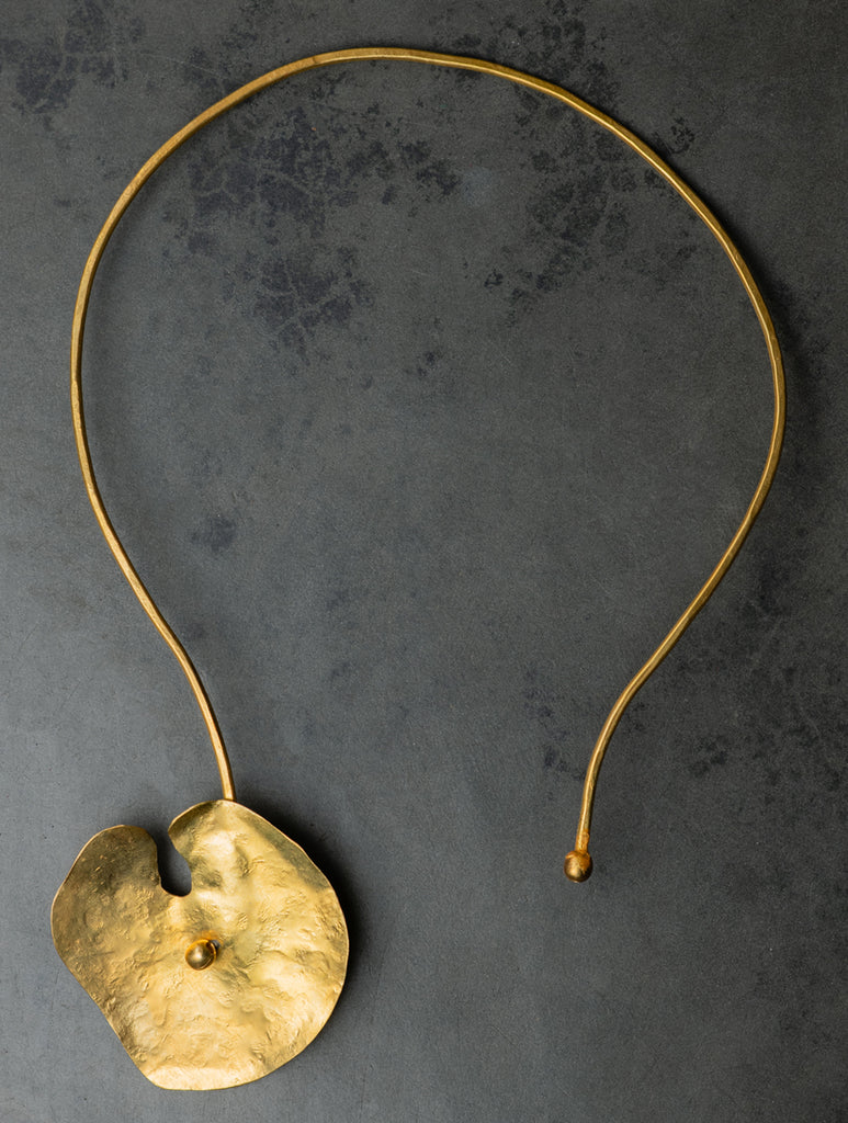 Handcrafted Brass Jewelry Set - Lily Strand (Set of Two)